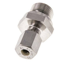 G 3/8'' Macho x 6L Racor de compresión recto de acero inoxidable con junta FKM 315 Bar DIN 2353