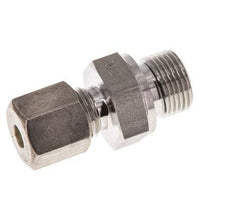 G 3/8'' Macho x 6S Racor de compresión recto de acero inoxidable con junta FKM 630 Bar DIN 2353