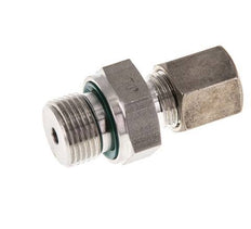 G 3/8'' Macho x 6S Racor de compresión recto de acero inoxidable con junta FKM 630 Bar DIN 2353