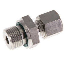 G 3/8'' Macho x 8L Racor de compresión recto de acero inoxidable con junta FKM 315 Bar DIN 2353