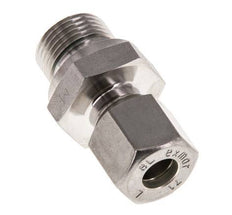 G 3/8'' Macho x 8L Racor de compresión recto de acero inoxidable con junta FKM 315 Bar DIN 2353