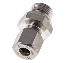 G 3/8'' Macho x 8L Racor de compresión recto de acero inoxidable con junta FKM 315 Bar DIN 2353