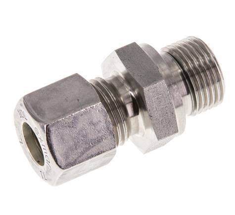 G 3/8'' Macho x 10L Racor de compresión recto de acero inoxidable con junta FKM 315 Bar DIN 2353