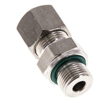 G 3/8'' Macho x 10S Racor de compresión recto de acero inoxidable con junta FKM 630 Bar DIN 2353