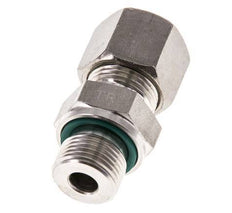 G 3/8'' Macho x 10S Racor de compresión recto de acero inoxidable con junta FKM 630 Bar DIN 2353