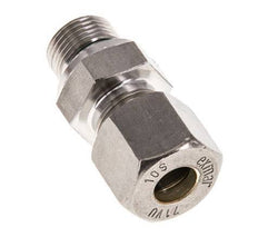 G 3/8'' Macho x 10S Racor de compresión recto de acero inoxidable con junta FKM 630 Bar DIN 2353