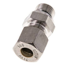 G 3/8'' Macho x 10S Racor de compresión recto de acero inoxidable con junta FKM 630 Bar DIN 2353
