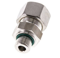 G 3/8'' Macho x 16S Racor de compresión recto de acero inoxidable con junta FKM 400 Bar DIN 2353