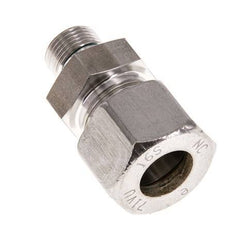 G 3/8'' Macho x 16S Racor de compresión recto de acero inoxidable con junta FKM 400 Bar DIN 2353