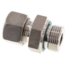 G 1'' Macho x 20S Racor de compresión recto de acero inoxidable con junta FKM 400 Bar DIN 2353