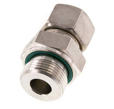 G 1'' Macho x 20S Racor de compresión recto de acero inoxidable con junta FKM 400 Bar DIN 2353