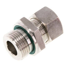 G 1'' Macho x 22L Racor de compresión recto de acero inoxidable con junta FKM 160 Bar DIN 2353
