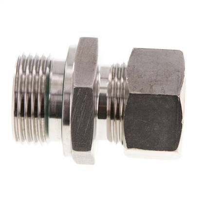 G 1'' Macho x 22L Racor de compresión recto de acero inoxidable con junta FKM 160 Bar DIN 2353