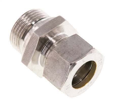 G 1'' Macho x 22L Racor de compresión recto de acero inoxidable con junta FKM 160 Bar DIN 2353