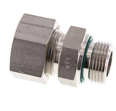 G 1'' Macho x 25S Racor de compresión recto de acero inoxidable con junta FKM 400 Bar DIN 2353