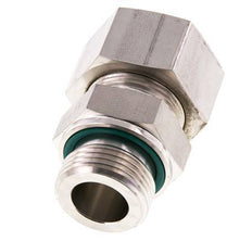 G 1'' Macho x 25S Racor de compresión recto de acero inoxidable con junta FKM 400 Bar DIN 2353