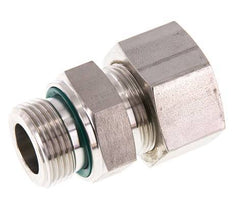 G 1'' Macho x 25S Racor de compresión recto de acero inoxidable con junta FKM 400 Bar DIN 2353