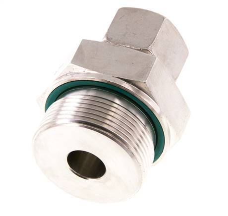 G 1 1/2'' Macho x 20S Racor de compresión recto de acero inoxidable con junta FKM 400 Bar DIN 2353