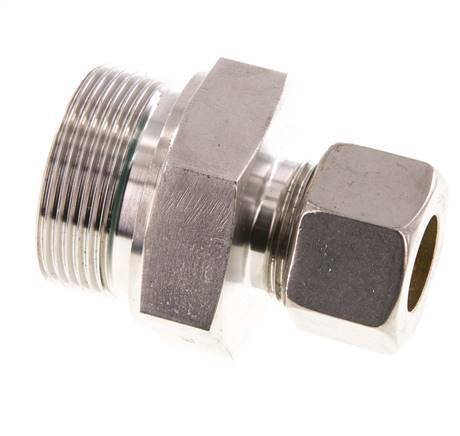 G 1 1/2'' Macho x 20S Racor de compresión recto de acero inoxidable con junta FKM 400 Bar DIN 2353