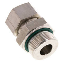 G 1 1/4'' Macho x 25S Racor de compresión recto de acero inoxidable con junta FKM 400 Bar DIN 2353
