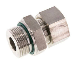 G 1 1/4'' Macho x 25S Racor de compresión recto de acero inoxidable con junta FKM 400 Bar DIN 2353