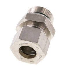 G 1 1/4'' Macho x 25S Racor de compresión recto de acero inoxidable con junta FKM 400 Bar DIN 2353