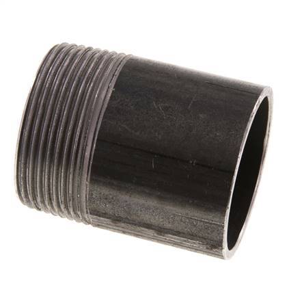 R 1 1/2'' Male x 48.3mm Steel Pipe Nipple with Welding End 50 Bar DIN 2982 - 60mm [2 Pieces]
