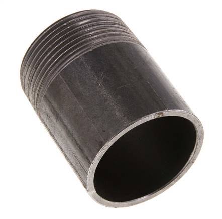 R 1 1/2'' Male x 48.3mm Steel Pipe Nipple with Welding End 50 Bar DIN 2982 - 60mm [2 Pieces]