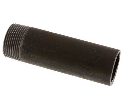 R 1 1/4'' Male x 42.4mm Steel Pipe Nipple with Welding End 50 Bar DIN 2982 - 130mm