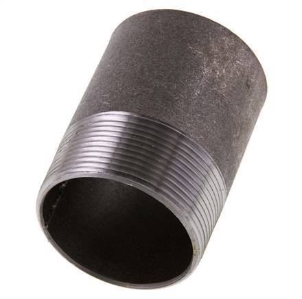R 2'' Male x 60.3mm Steel Pipe Nipple with Welding End 50 Bar DIN 2982 - 80mm [2 Pieces]