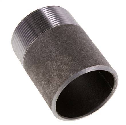 R 2'' Male x 60.3mm Steel Pipe Nipple with Welding End 50 Bar DIN 2982 - 80mm [2 Pieces]