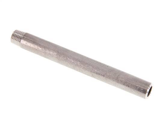 R 1/4'' Male x 13.5mm Stainless steel Pipe Nipple with Welding End 20 Bar DIN 2982 - 120mm