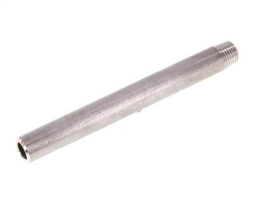 R 1/4'' Male x 13.5mm Stainless steel Pipe Nipple with Welding End 20 Bar DIN 2982 - 120mm