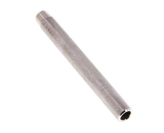 R 1/4'' Male x 13.5mm Stainless steel Pipe Nipple with Welding End 20 Bar DIN 2982 - 120mm