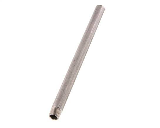 R 1/4'' Male x 13.5mm Stainless steel Pipe Nipple with Welding End 20 Bar DIN 2982 - 200mm