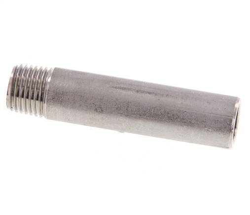 R 1/4'' Male x 13.5mm Stainless steel Pipe Nipple with Welding End 20 Bar DIN 2982 - 60mm