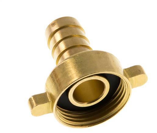 G 3/4'' x 13mm Brass Hose barb with NBR Seal and Wing Nut 16 Bar [2 Pieces]