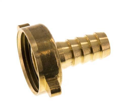 G 1'' x 13mm Brass Hose barb with NBR Seal and Wing Nut 16 Bar [2 Pieces]