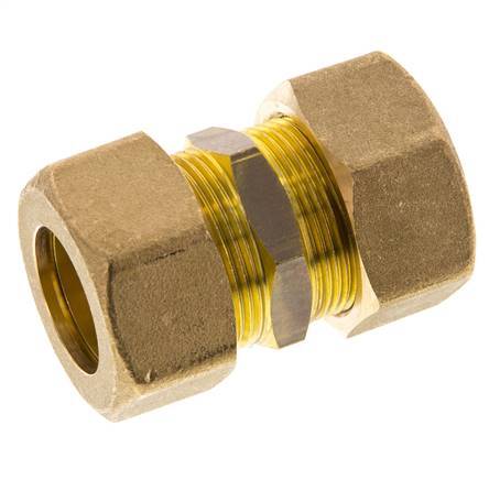 racor de compresión recto de latón de 22 mm 54 bar DIN EN 1254-2