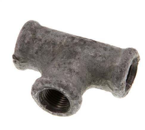 Rp 1/8'' Zinc plated Cast iron Tee 25 Bar [2 Pieces]