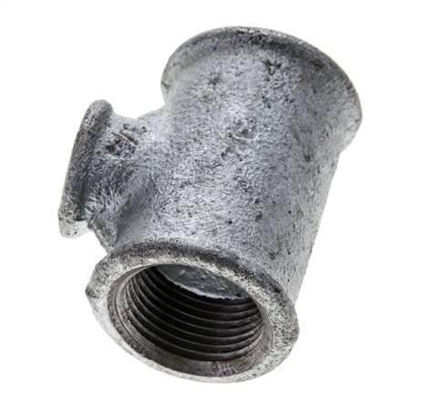 Rp 3/4'' x Rp 3/8'' Zinc plated Cast iron Tee 25 Bar [2 Pieces]