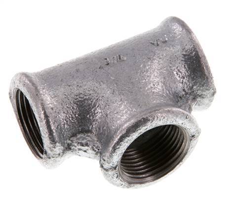 Rp 3/4'' Zinc plated Cast iron Tee 25 Bar [2 Pieces]