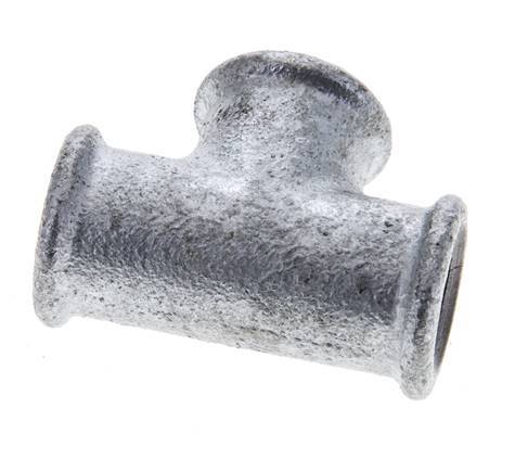 Rp 3/8'' Zinc plated Cast iron Tee 25 Bar [2 Pieces]