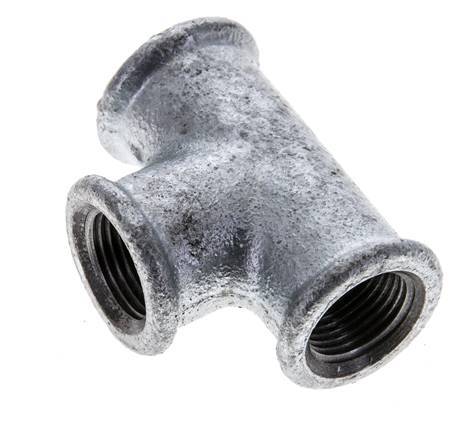 Rp 3/8'' Zinc plated Cast iron Tee 25 Bar [2 Pieces]