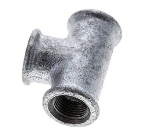 Rp 3/8'' Zinc plated Cast iron Tee 25 Bar [2 Pieces]