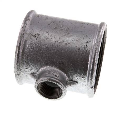 Rp 2 1/2'' x Rp 3/4'' T de hierro fundido galvanizado 25 Bar