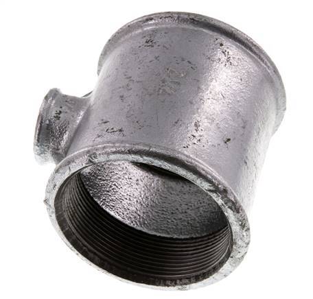 Rp 2 1/2'' x Rp 3/4'' T de hierro fundido galvanizado 25 Bar