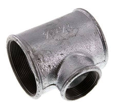 Rp 2 1/2'' x Rp 1 1/2'' T de hierro fundido galvanizado 25 Bar