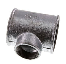 Rp 2 1/2'' x Rp 1 1/2'' T de hierro fundido galvanizado 25 Bar