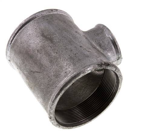 Rp 3'' x Rp 1 1/2'' T de hierro fundido galvanizado 25 Bar
